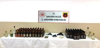 Şanlıurfa’da Kaçak Alkol ve Silah Operasyonu