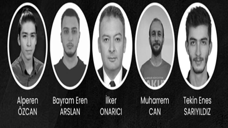 Orman Yangınında Şehit Olan 5 Akut Gönüllüsü  Son Yolculuğuna Uğurlandı