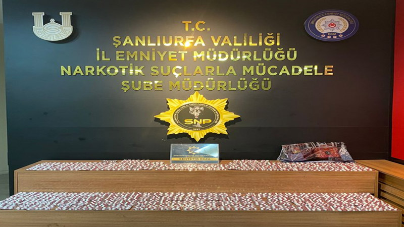 Şanlıurfa’da Binlerce Sentetik Hap Ele Geçirildi