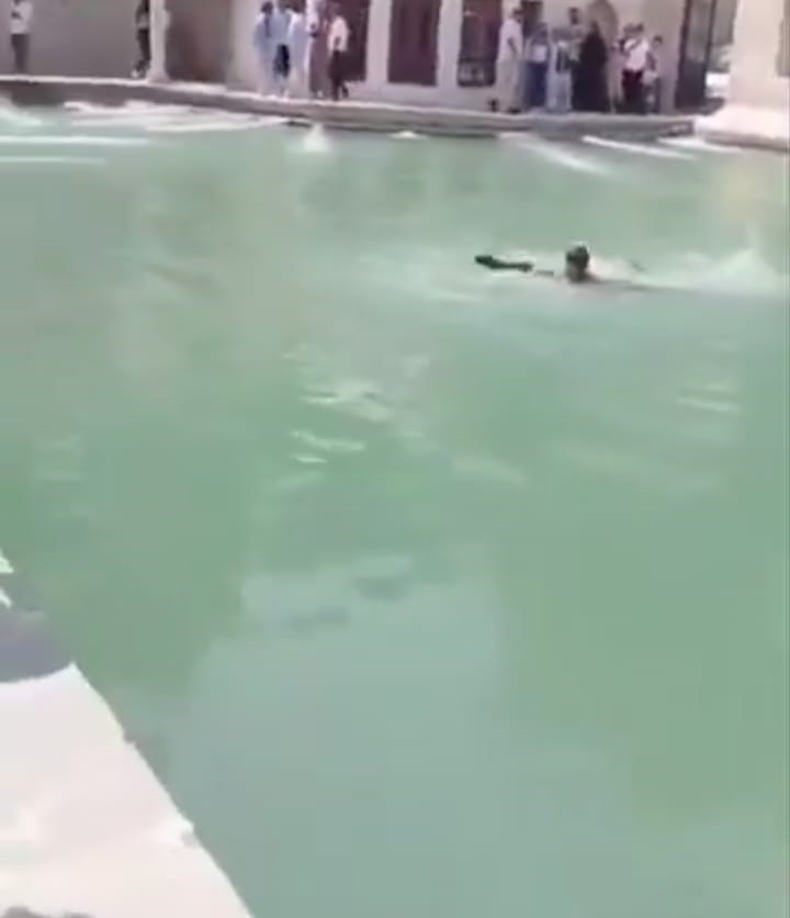 Balıklıgöl’de yüzen şahsa ceza