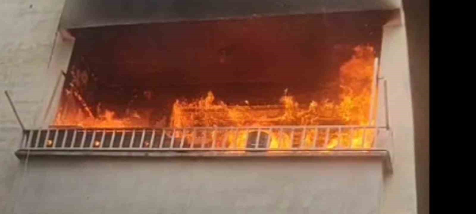 Şanlıurfa’da apartmanın 5. katında yangın panik yarattı