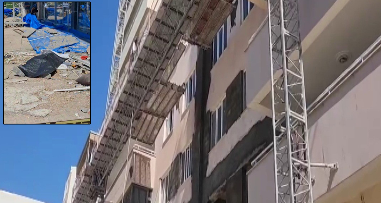 İskele kırıldı, işçiler yere düştü
