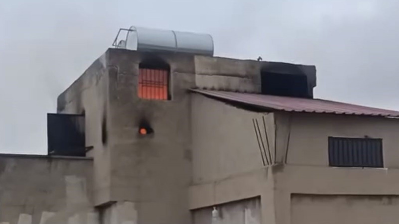 Siverek’te apartman çatısında yangın paniği