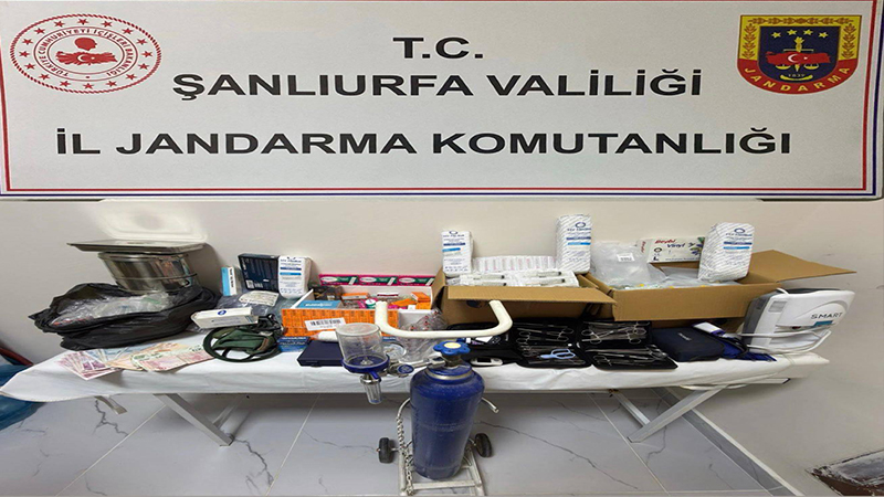 Şanlıurfa’da Kaçak Sağlık Merkezine Jandarma Baskını