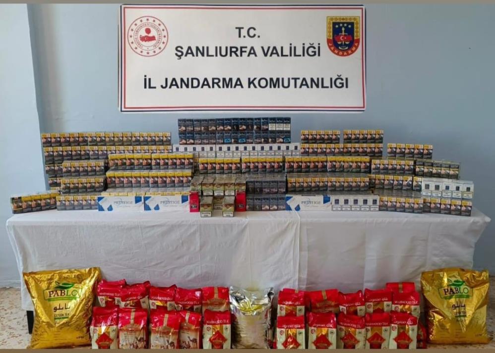 Şanlıurfa'da kaçak çay ve sigara ele geçirildi