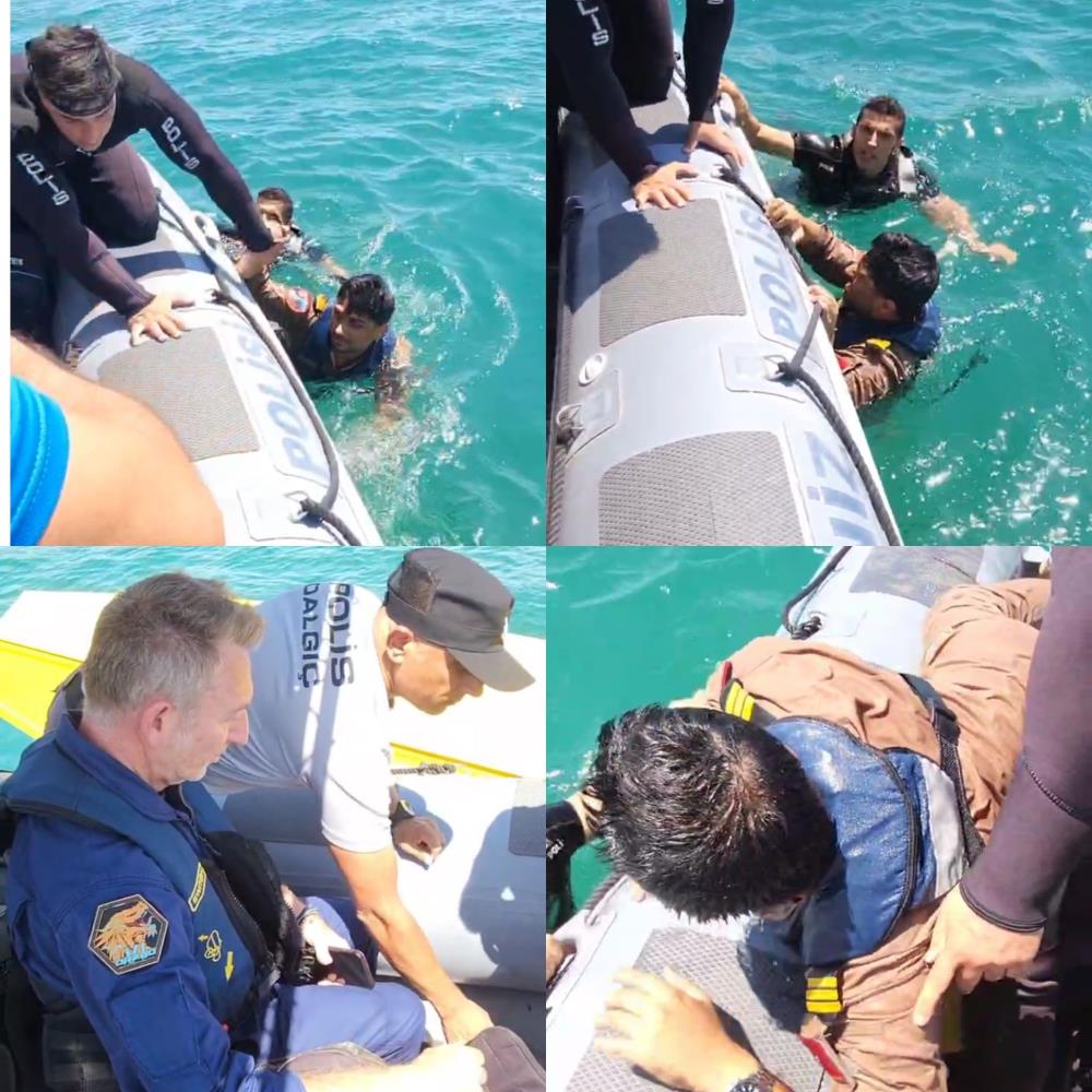 Adana’da yangın söndürme uçağı suya düştü