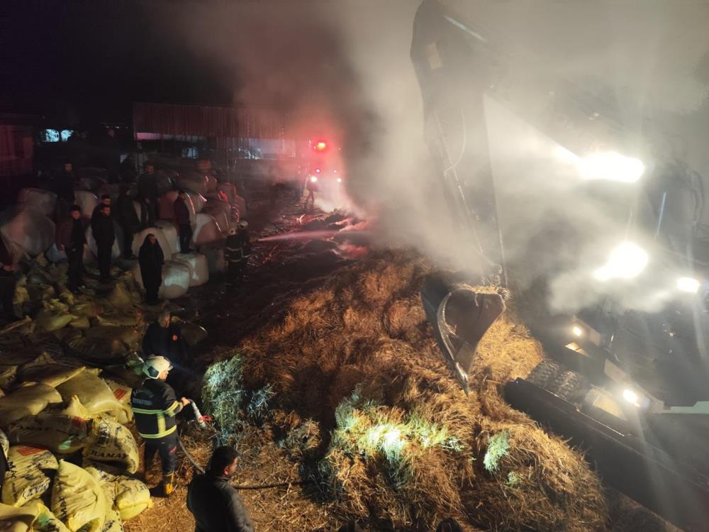 Eyyübiye’de Samanlık Yangını Paniğe Neden Oldu