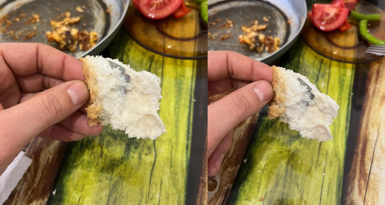 Ekmeğin içinden çıkanı görünce şok oldu