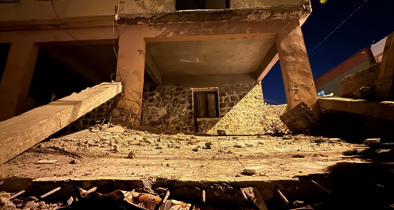 Diyarbakır’da bir evin balkonu çöktü