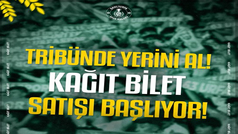 Şanlıurfaspor’dan kağıt bilet kararı