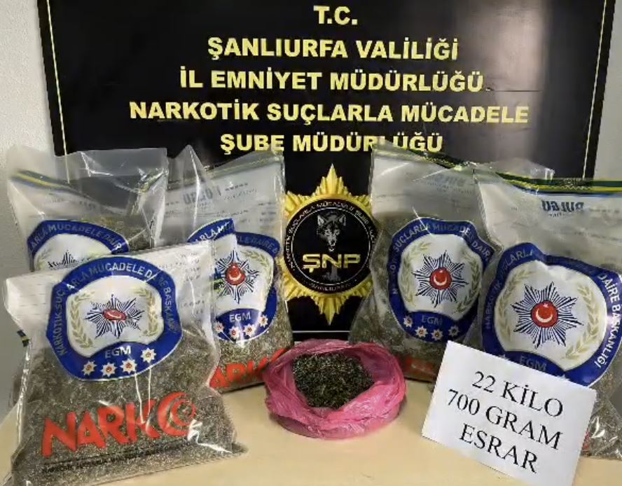 Suruç’ta Uyuşturucu Operasyonu: 22 Kilo Esrar Ele Geçirildi