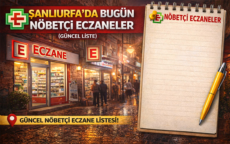 Şanlıurfa’da Bugün Nöbetçi Eczaneler (Güncel Liste)