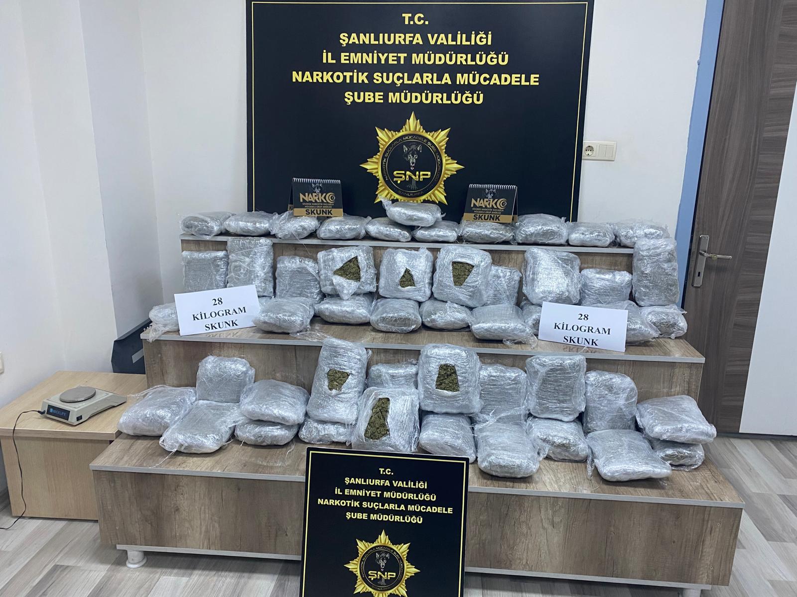 Siverek’te 28 Kilo Skunk Ele Geçirildi