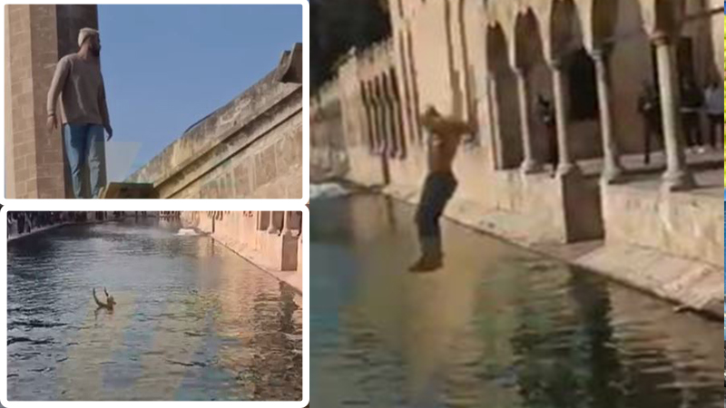 Şanlıurfa’da genç işten çıkarıldığını iddia ederek Balıklıgöl’e atladı