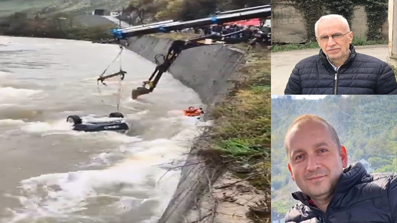 Mezar yeri bakmaya giderken dereye uçan araçta hayatlarını kaybettiler