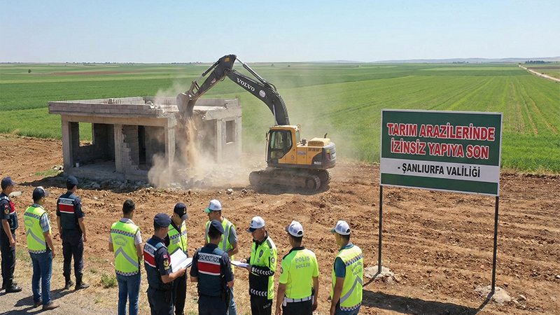 Şanlıurfa’da Tarım Arazilerinde Kaçak Yapılaşmaya Geçit Yok
