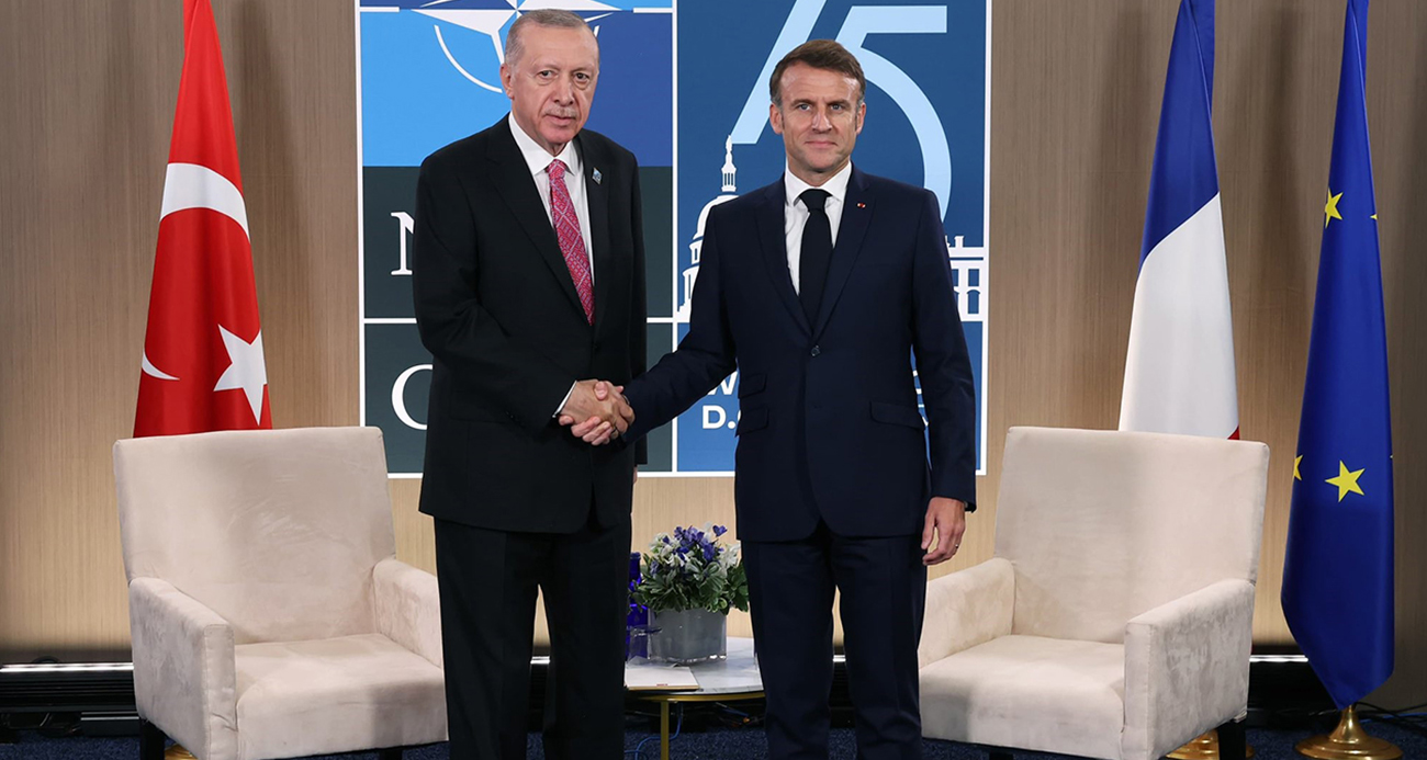 Cumhurbaşkanı Erdoğan, Fransa Cumhurbaşkanı Macron ile görüştü