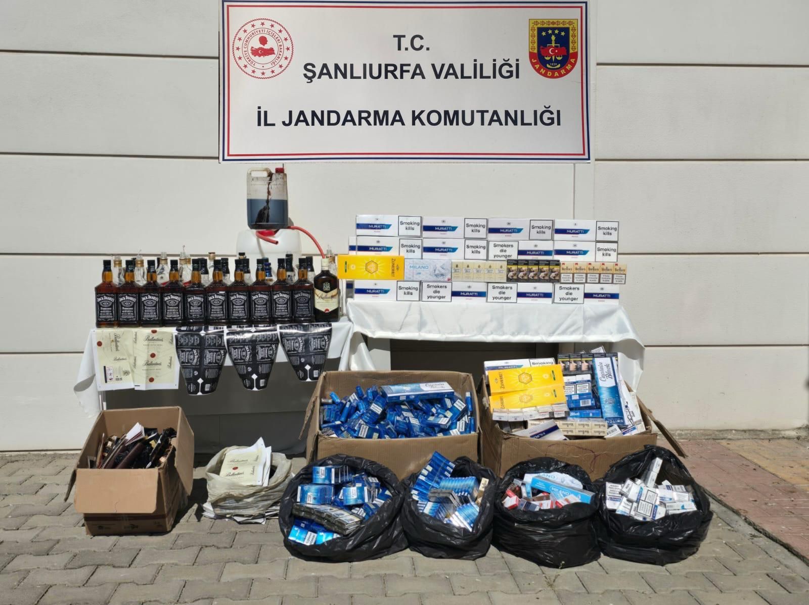 Şanlıurfa’da kaçak alkol ve tütün operasyonu: 3 gözaltı