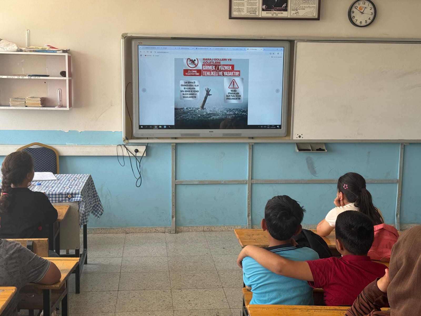 Suda boğulma olaylarına karşı öğrenciler bilgilendirildi