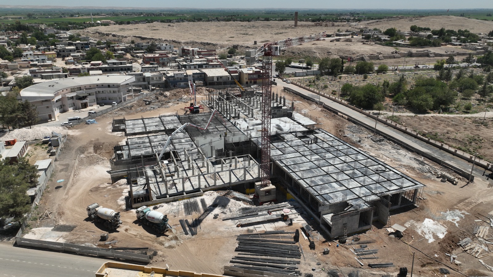 Harran Yeni Devlet Hastanesi'nde İnşaat Çalışmaları Hızla Devam Ediyor