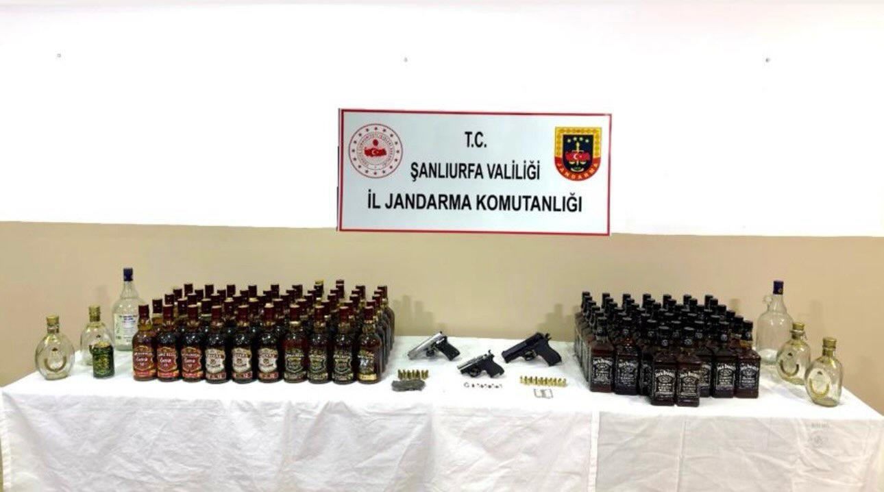 Şanlıurfa’da Kaçak Alkol ve Silah Operasyonu