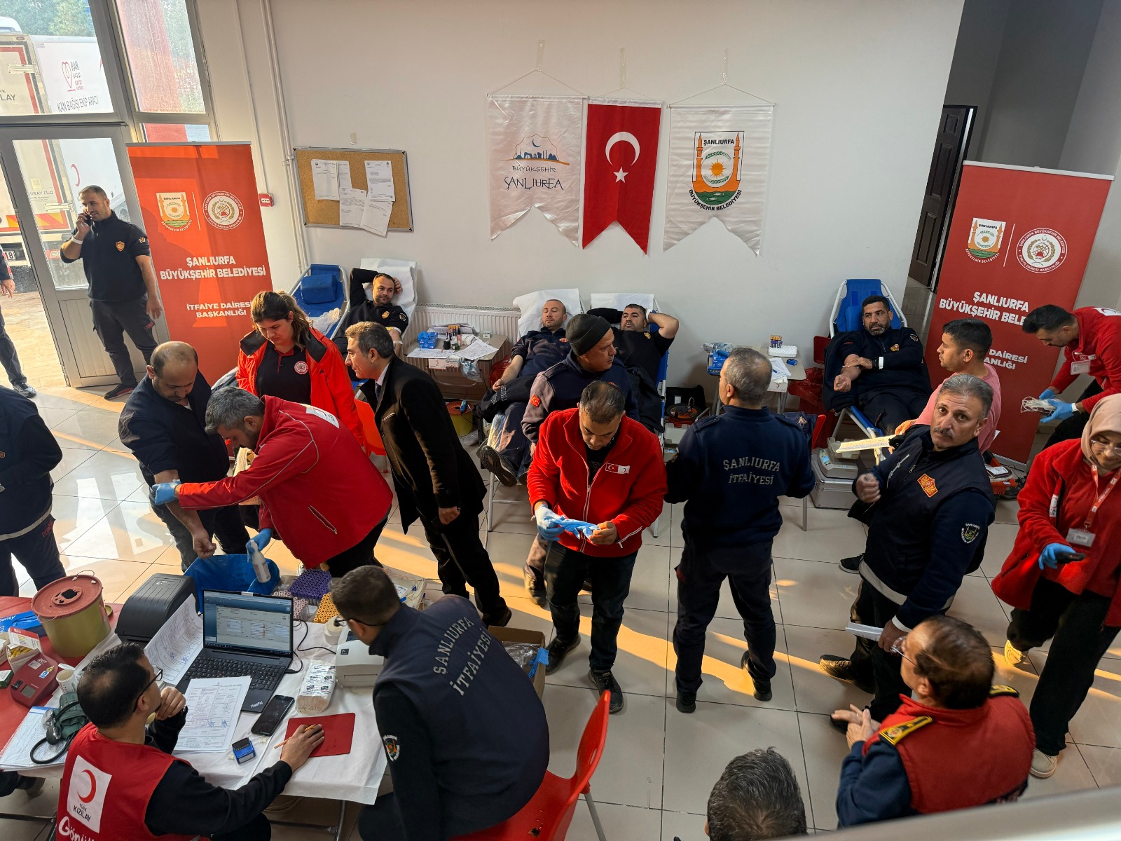 Şanlıurfa İtfaiyesinden anlamlı kan bağışı