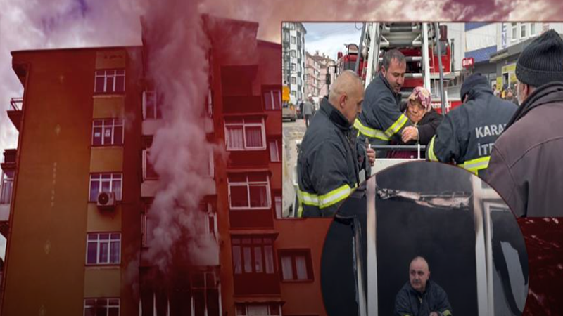 Yangın paniği: 8 kişi itfaiye ekiplerince kurtarıldı