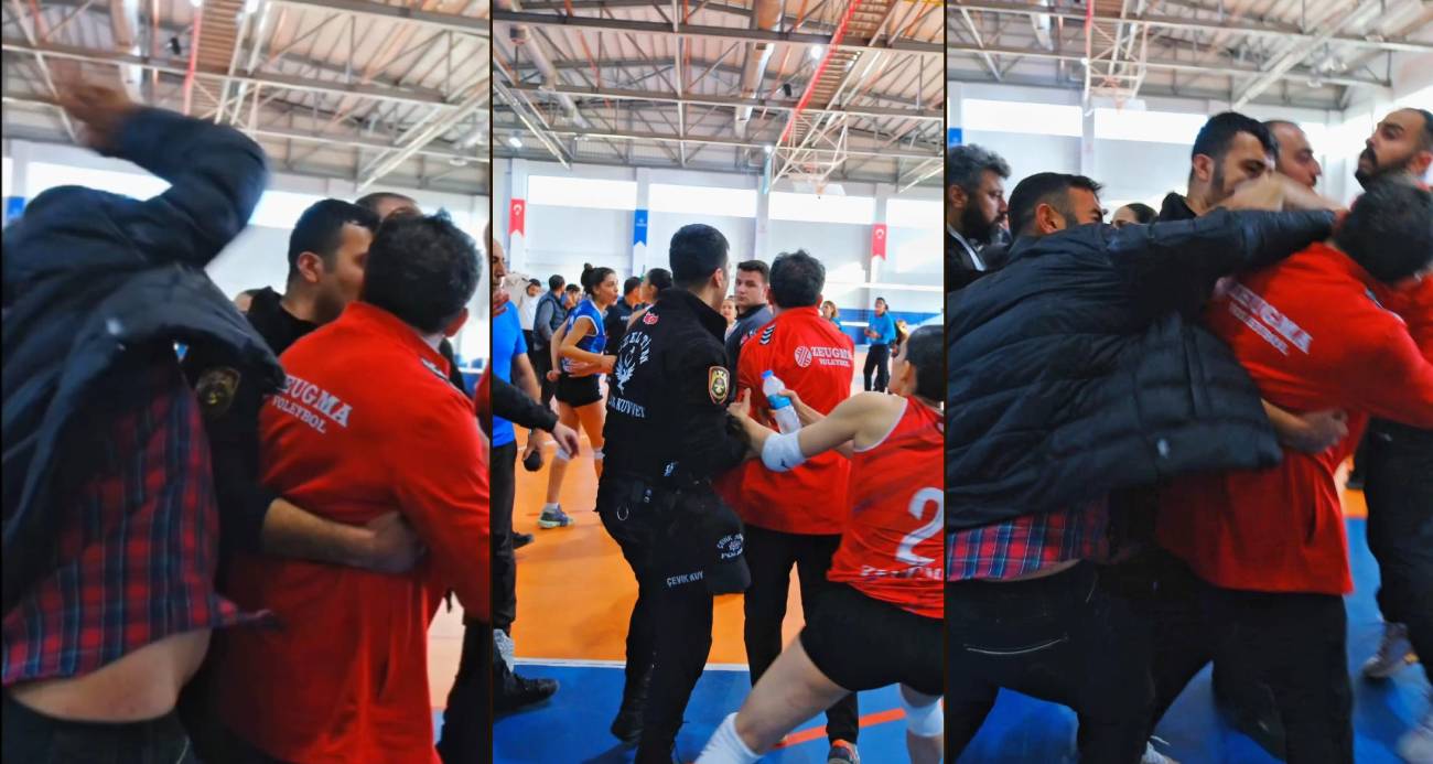 Şanlıurfa'da kadın voleybol maçında kavga