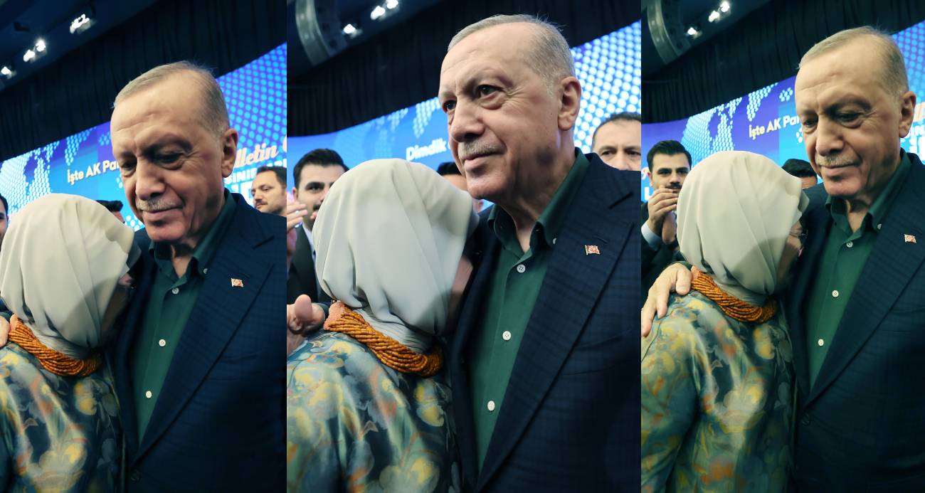 Emine Erdoğan, Cumhurbaşkanı Erdoğan’ın konuşması sırasında duygulandı
